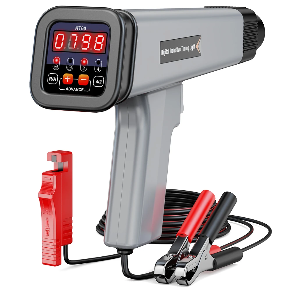 

KZYEE KT60 Car Engine Timing Light 12V with LED Digital display Tachometer Auto Digital 2&4 Stroke Petrol Engine Timing