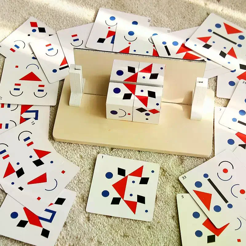 ชุดของเล่นเสริมพัฒนาการเด็ก 3 มิติ แบบกระจกเงา ฝึกการคิดเชิงตรรกะ จับคู่ ฝึกสมอง เกมพัฒนาสติปัญญา