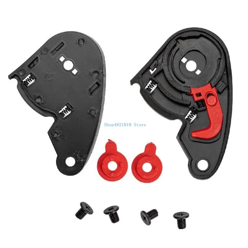 T3LF Set Pelat Dasar Gigi Pelindung Helm untuk NZI TENDY Bagian Reparasi Helm Sepeda Motor Pelat Dasar Visor