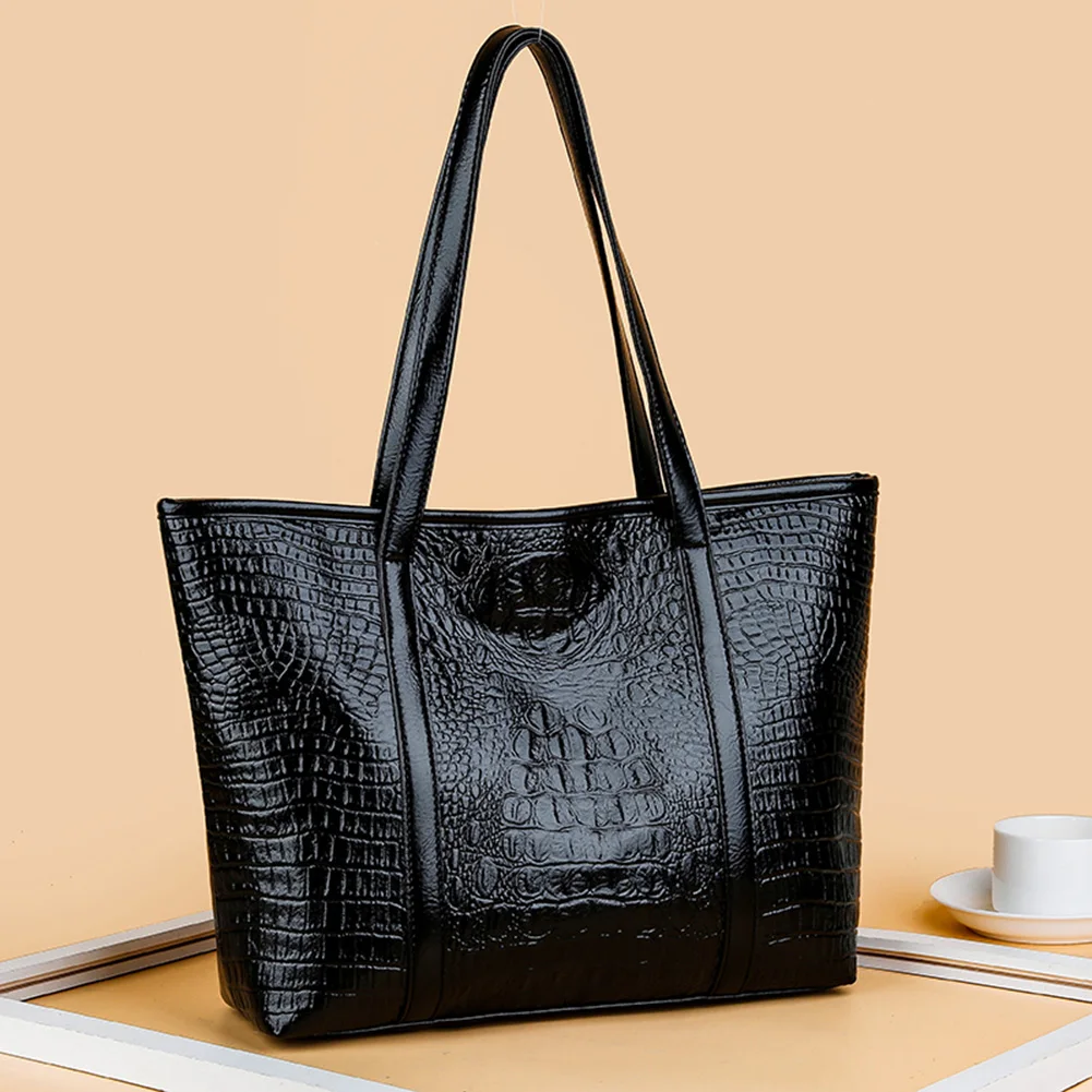 Hot Sale Handbags Classic Delicate Texture Vintage Crocodile Leather Women Handbag Large Capacity Shoulder Shopping Bag