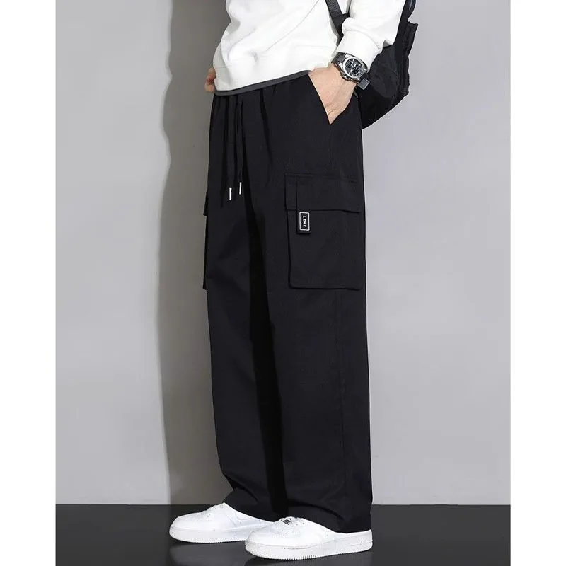 New Spring Fashion Brand Korean Youth Japanese Work Pants Loose and Handsome Straight Leg Men's Versatile Casual Sports Pants