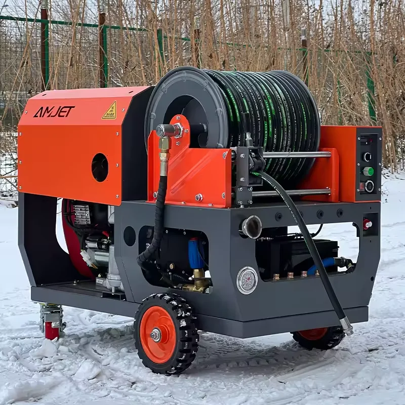 AMJ Power 37hp-200bar-70lpm Gasoline Powered High-pressure Sewer Cleaning Machine - Pressure Sewer Cleaning Machine