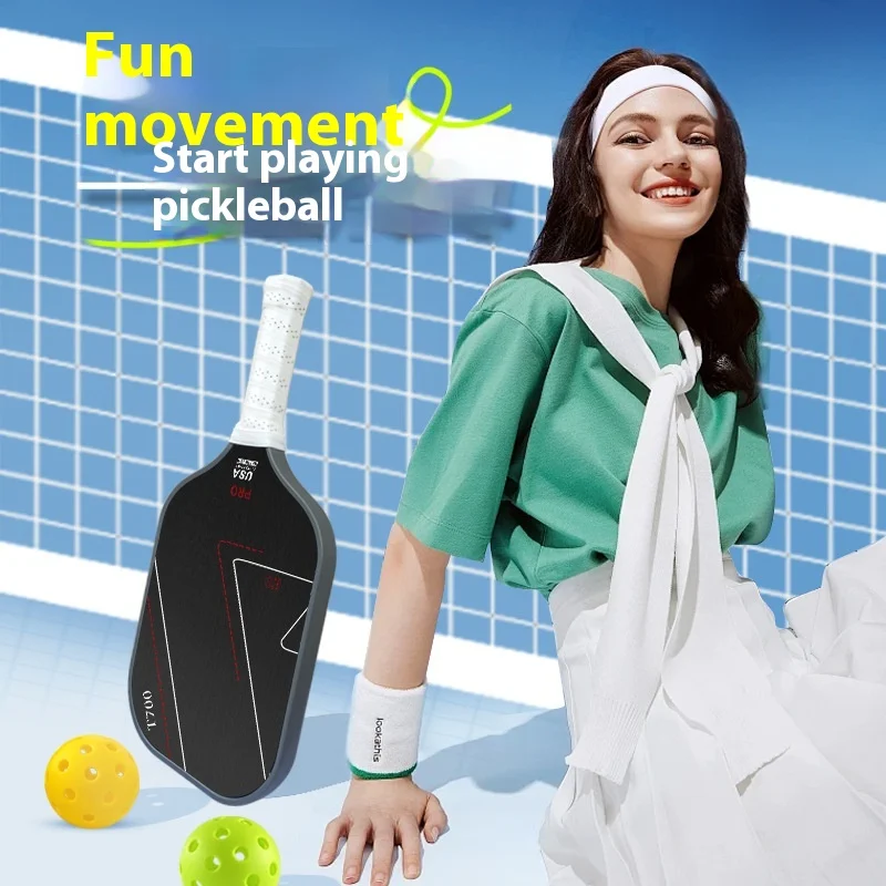 

Pickleball Paddle T700 Raw Carbon Fiber Surface 16mm Polymer Core Enhanced Sweet Spot Control Power Spin Anti-slip Grip USAPA Co