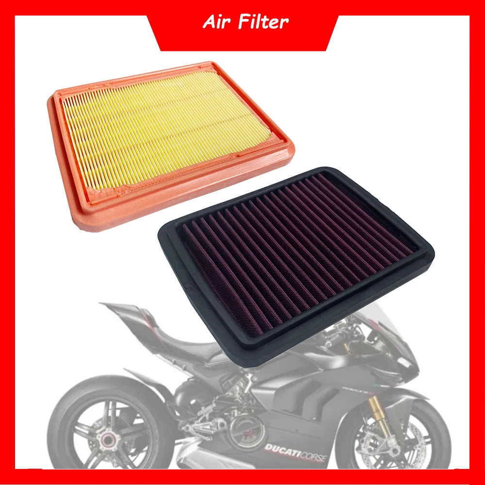 

Motorcycle Air Intake Filter Cleaner High Flow Air Filter Element For Ducati Panigale Streetfighter 1100 Multistrada 1200 V4