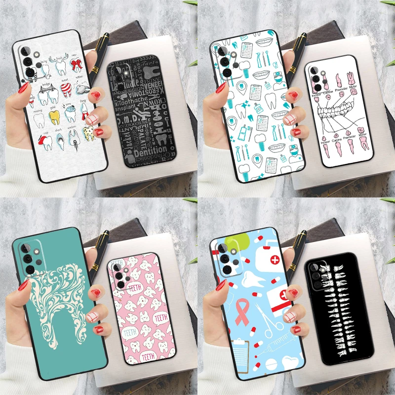 Dentist Dental Tooth Nurse Phone Case For Samsung Galaxy A55 A35 A25 A15 A52 A32 A12 A51 A71 A13 A33 A53 A14 A34 A54