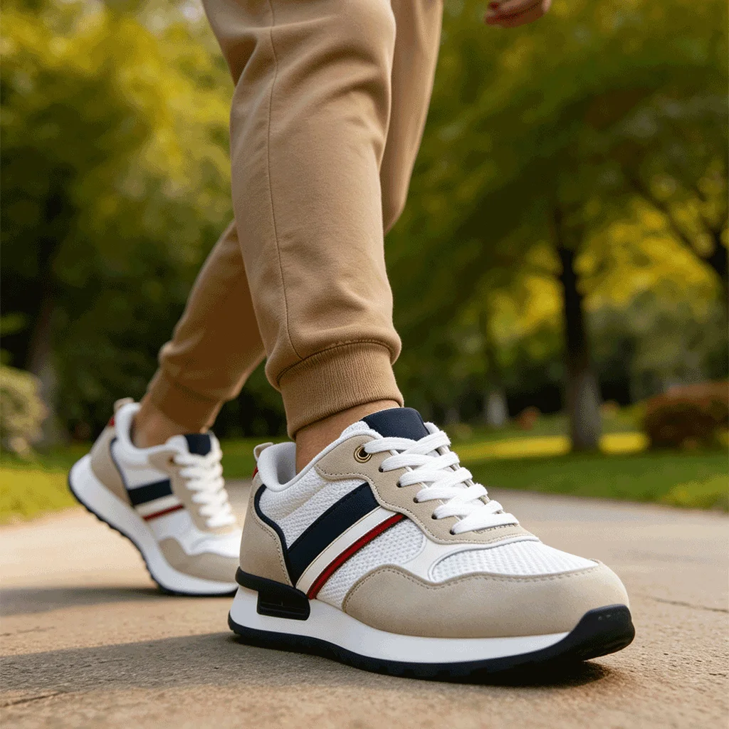 Desai Herren 2026 Herbst Retro Jogging-Schuhe aus Wildleder und Mesh, leicht, atmungsaktiv, mit Schnürung, lässige Sneakers für den täglichen Pendelverkehr. – Detail 5