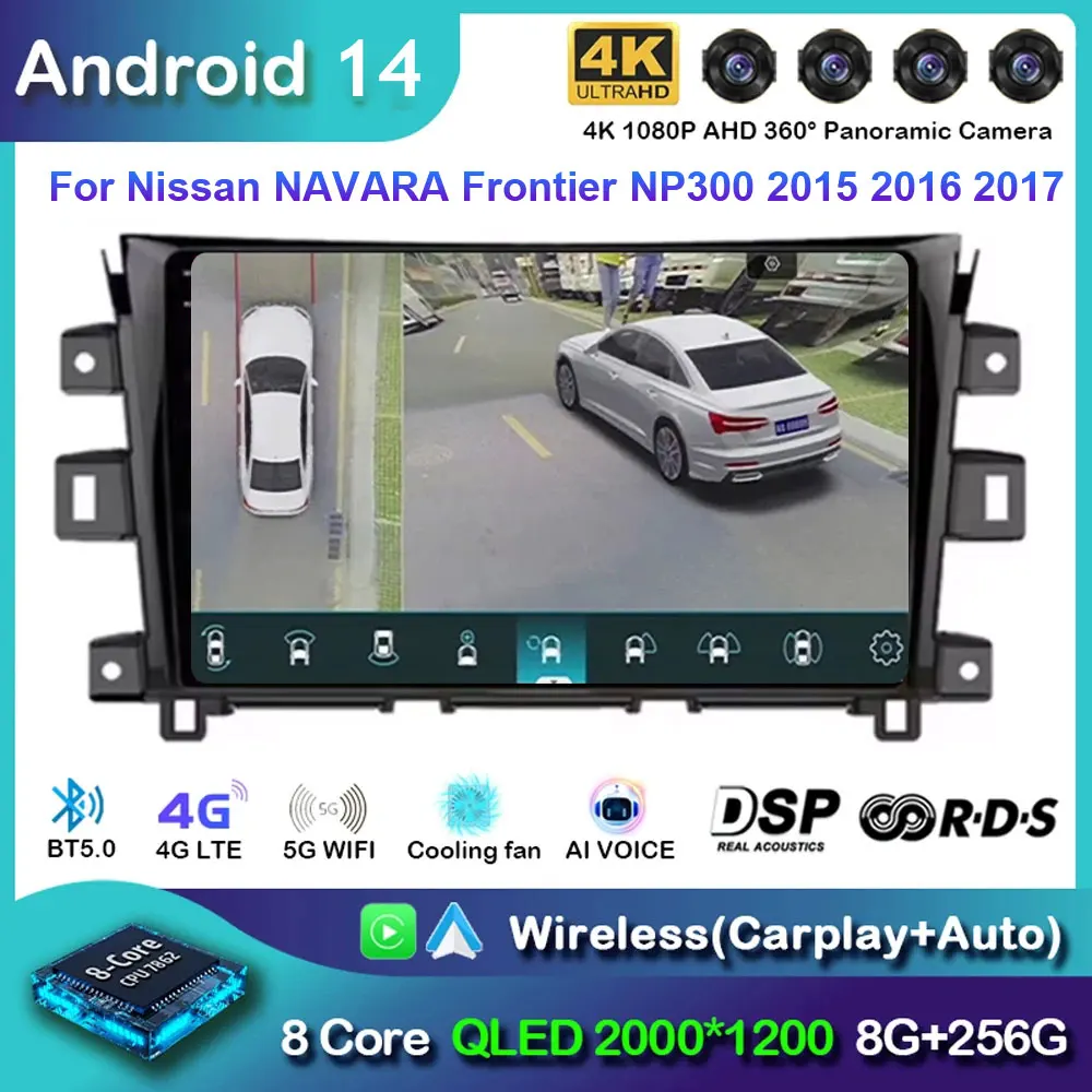 

Android 14 For Nissan NAVARA Frontier NP300 2015 2016 2017 Car Player Video Navigation Radio Multimedia WiFi Bluetooth GPS DVD