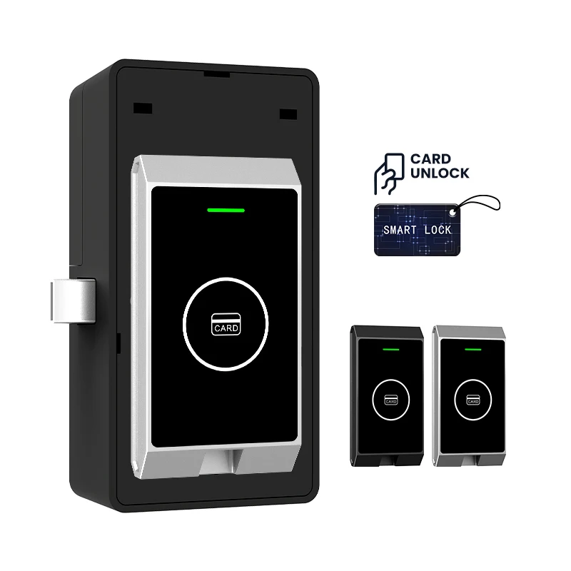 

2025 type Aluminum case Smart Cabinet Lock security RFID Card Entry Authentication Access for Home and Office Drawer Safe