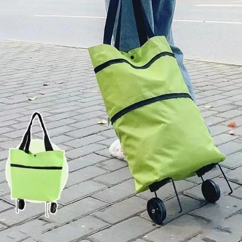 Складная сумка для покупок с колесиками, тележка, маленькая тележка, домашняя универсальная выдвижная тележка для покупок в супермаркете, продуктовая тележка