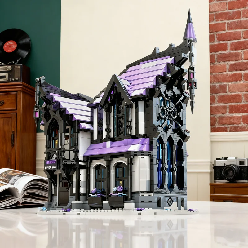 

2313 деталей MOC: Магазин аметистовых напитков BrickLink Designer Program – модель для сборки, креативный подарок, коллекционный декор для детей