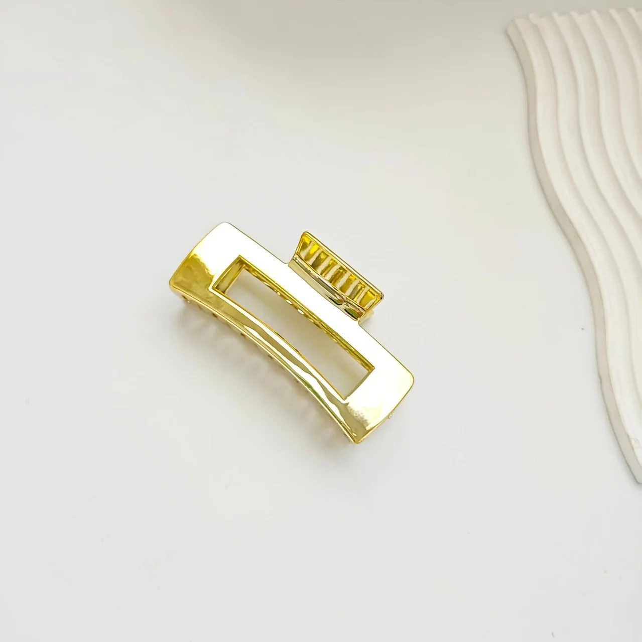 1pcs Fashion electroplated gold square clip hair clip elegant hair clip for Women Girls Party Hair Accessories