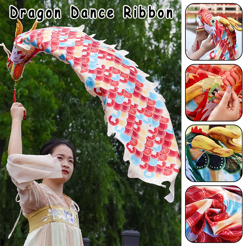 

Rhythmic Gymnastics Ribbon Wand Polyester Satin Dance Streamer for Training Performance Competition Beginner Kids Adults