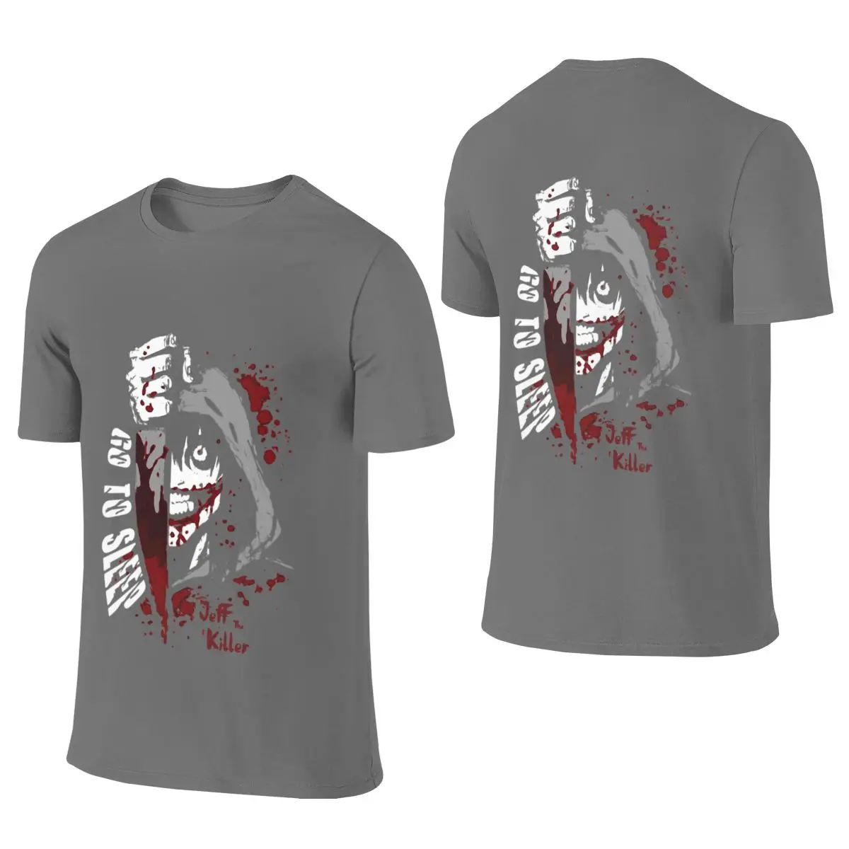 Jeff The Killer - Go To Sleep Lazy Style Reversible T-shirt Niche Casual High-Definition Printing Cotton Tee