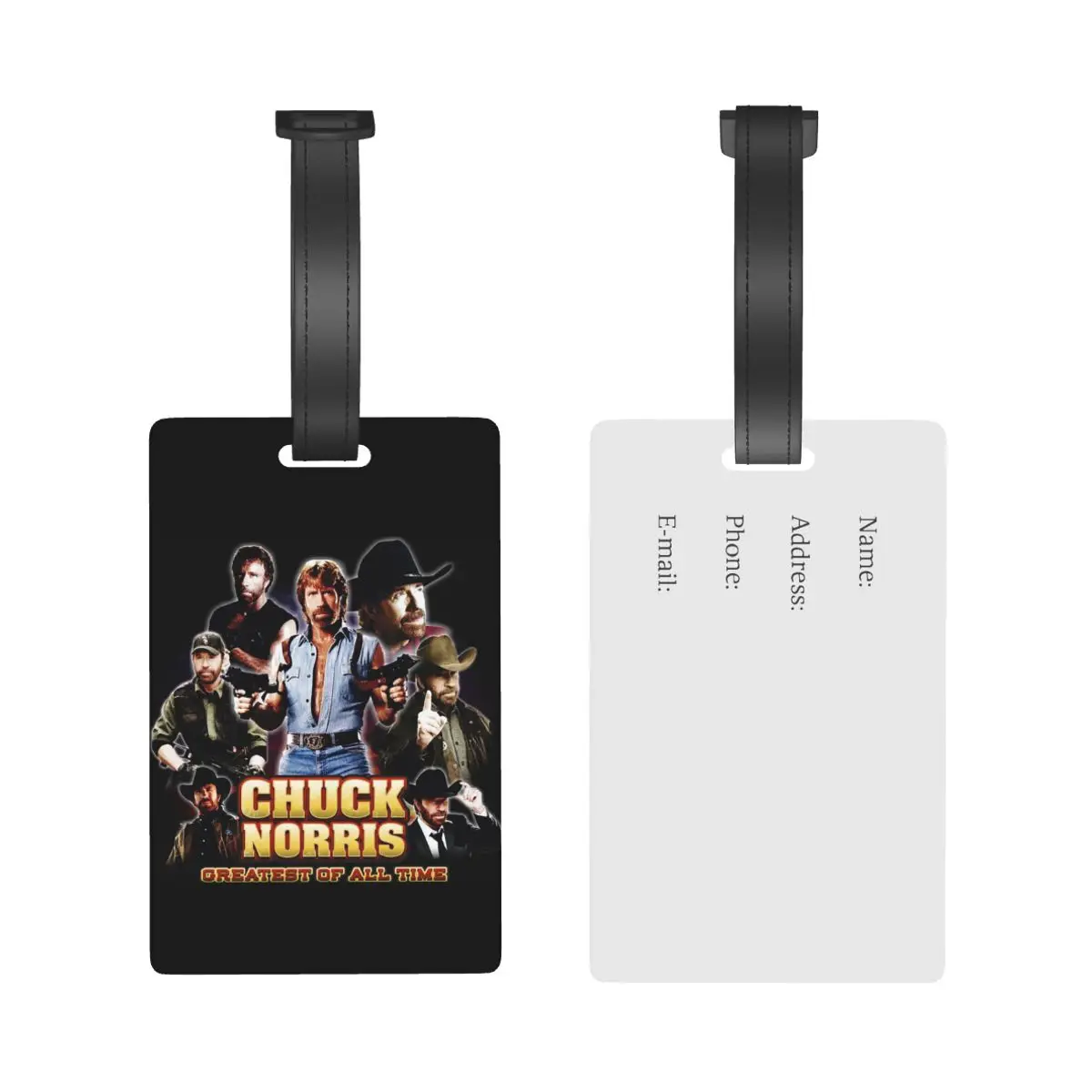 Chuck Norris Goa Luggage Tags Suitcase Accessories Travel PVC Cute Baggage Boarding Tag Portable Label Holder ID Name Address