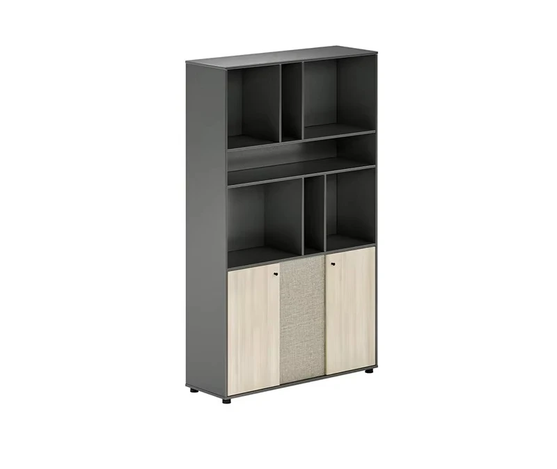 #￥ PENGPAI Wood File Cabinet With Sliding Door Modern Design Commercial Grade Office Storage Solution