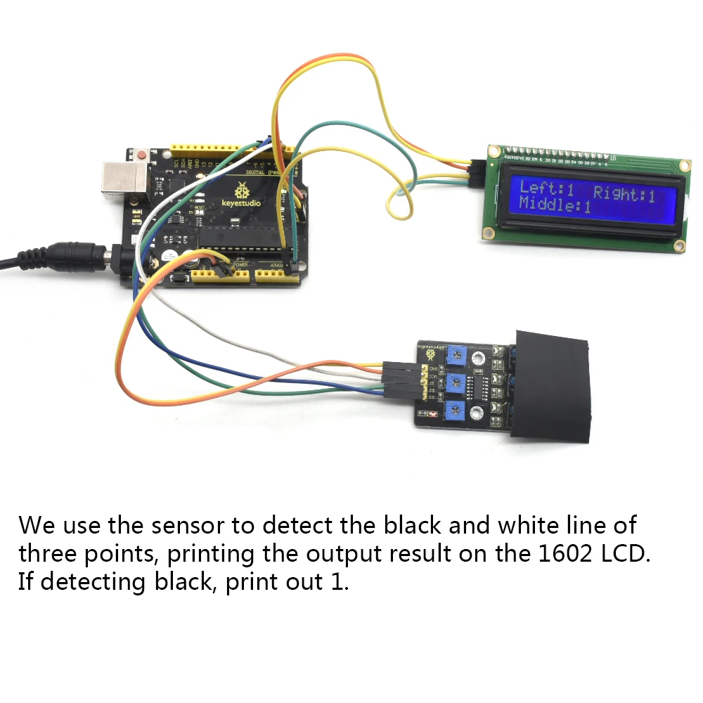 Picture 6: Keyestudio 3-channel Line Tracking Sensor Module for Arduino Robot Car DIY Electronic Accessories