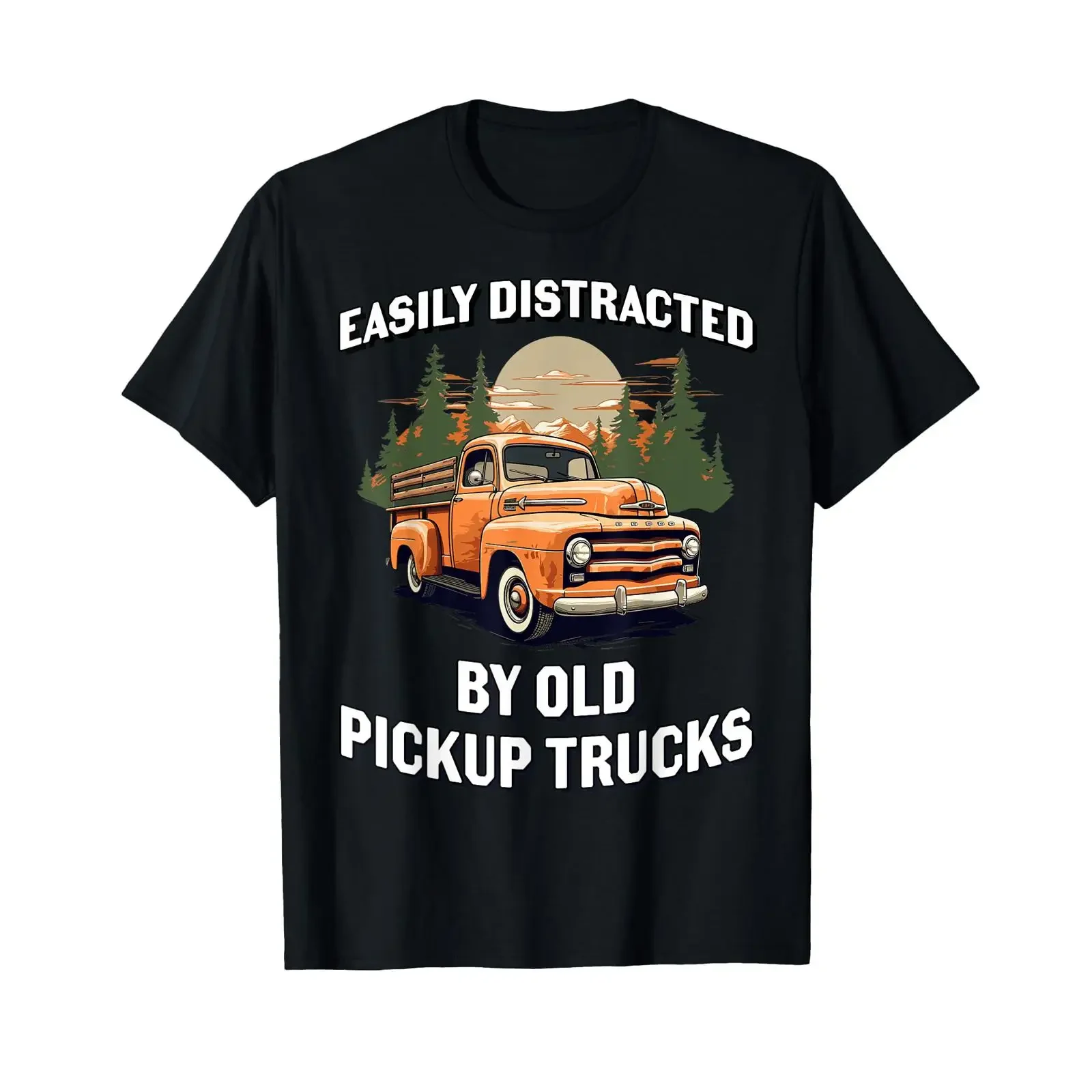 Lustig leicht abgelenkt von alten Pickup Trucks Oldtimer T Shirt vintage Washed Slightly streetwear Breathable graphic