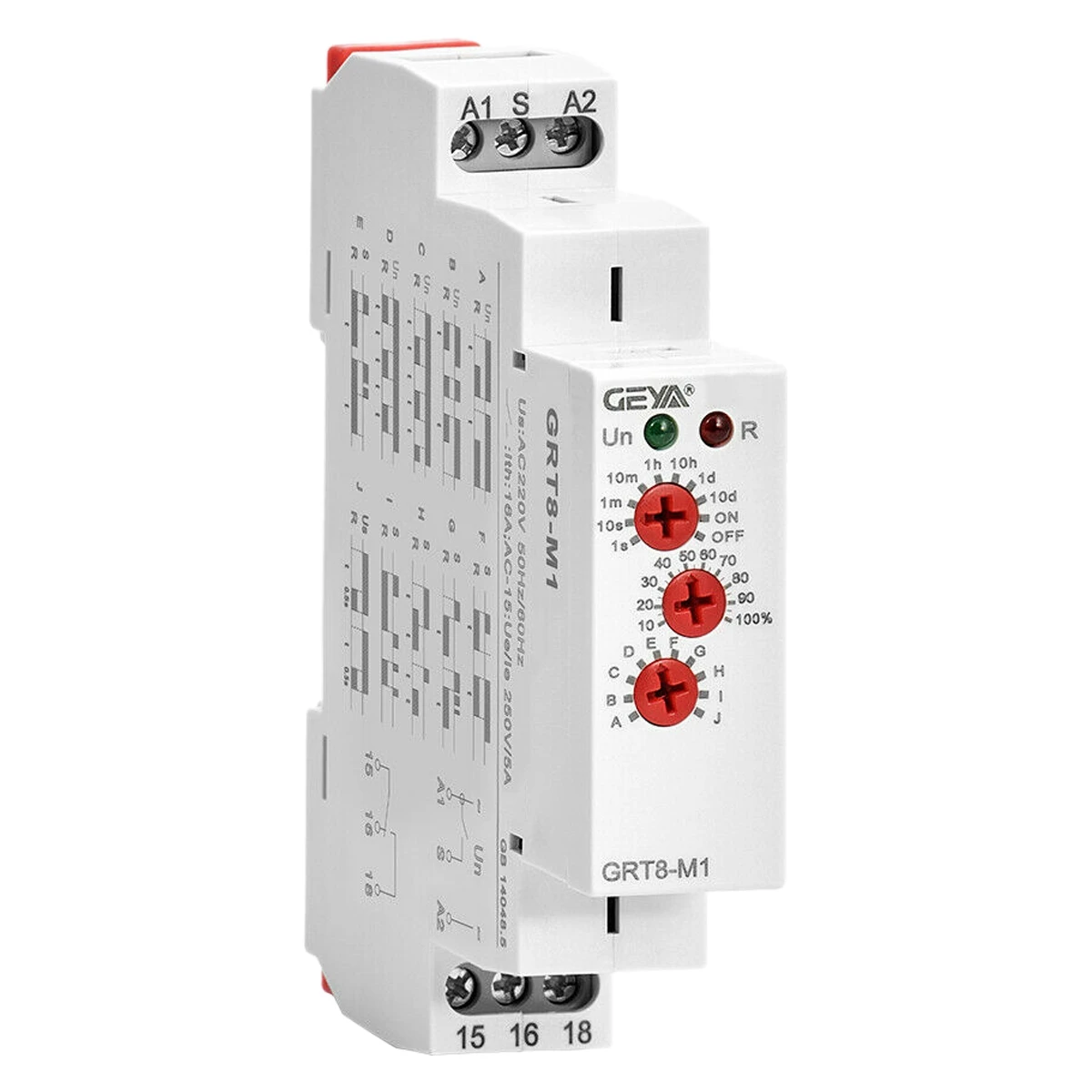 GRT8-M1 on Off Time Delay Relay 16A AC/DC12V-240V Multifunction Din Rail Automatic Relay