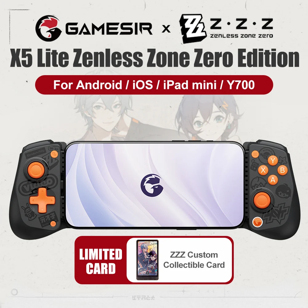 GameSir X5 Lite Zenless Zone Zero Edition Mobile Gamepad for iPhone 17 16 15 Android iPad Mini Y700 Tablet Controle para Celular