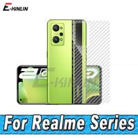 5pcs 3D Carbon Fiber Rear Screen Protector For Realme GT5 GT3 GT Master Neo 3 3T 2 2T GT2 Pro 5 SE Back Cover Film Not Glass