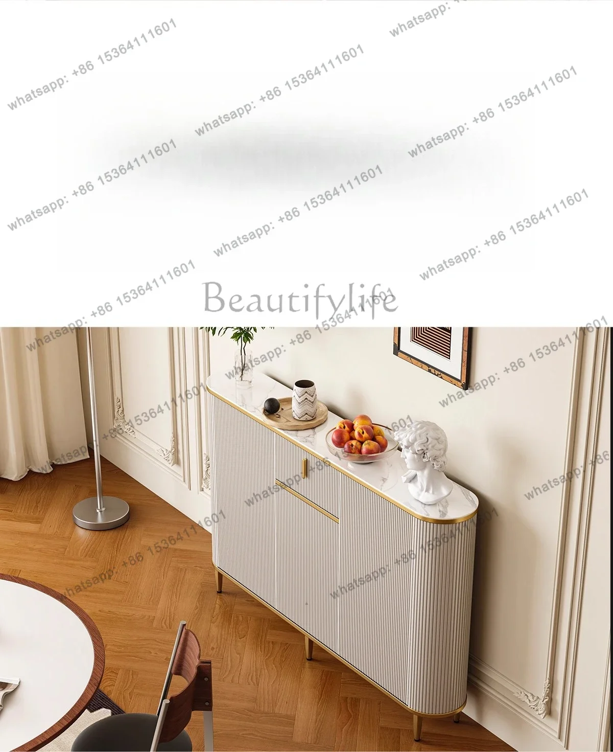 D06Dining side cabinet modern simple light luxury living room storage ultra-thin entrance cabinet small apartment
