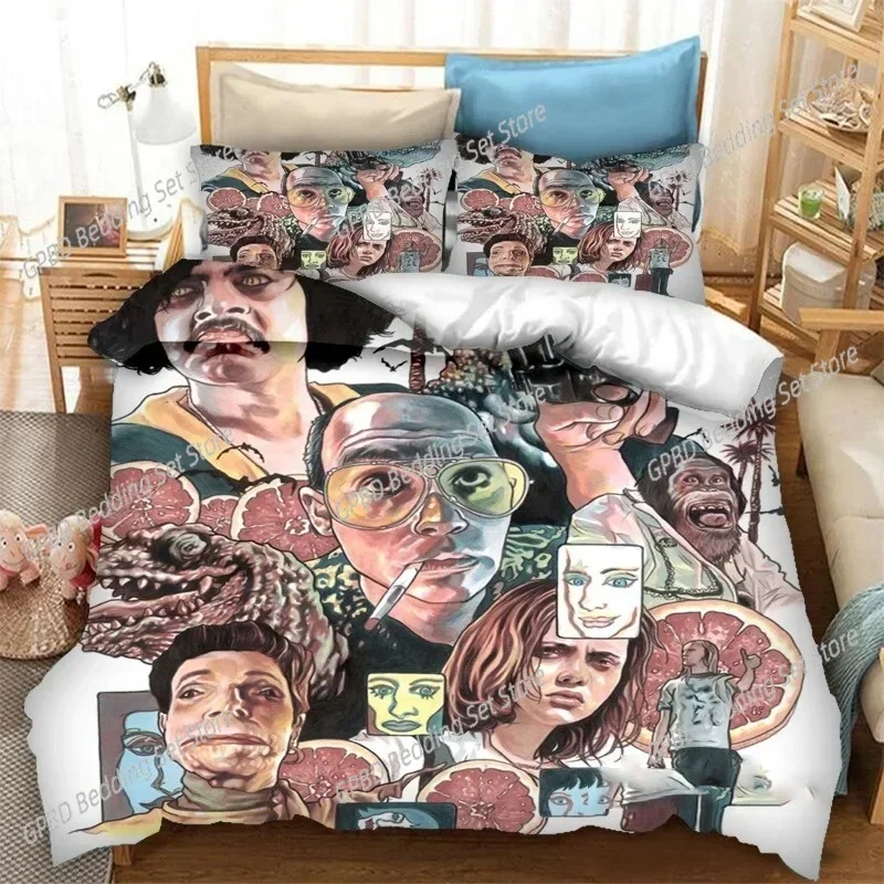 3D Printed Fear and Loathing in Las Vegas 3D Duvet Cover Bedding Set Comforter Linen Pillowcases Home Decor Single Double Queen