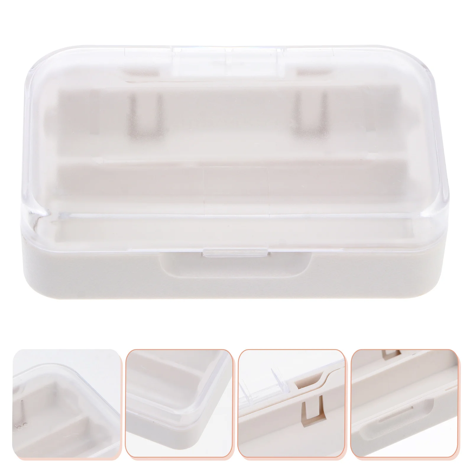 Organizer Aufbewahrungsbox Tragbarer Lippenstiftbehälter Desktop Make-up Aufbewahrungskoffer mit Abdeckungshalter für Puder-Lidschatten