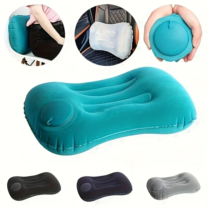 

Car Pillow Air Inflatable Cushion Folding Comfort Lumbar Seat Supports Car Lumbar Support Supplies Universal Waist Cushion