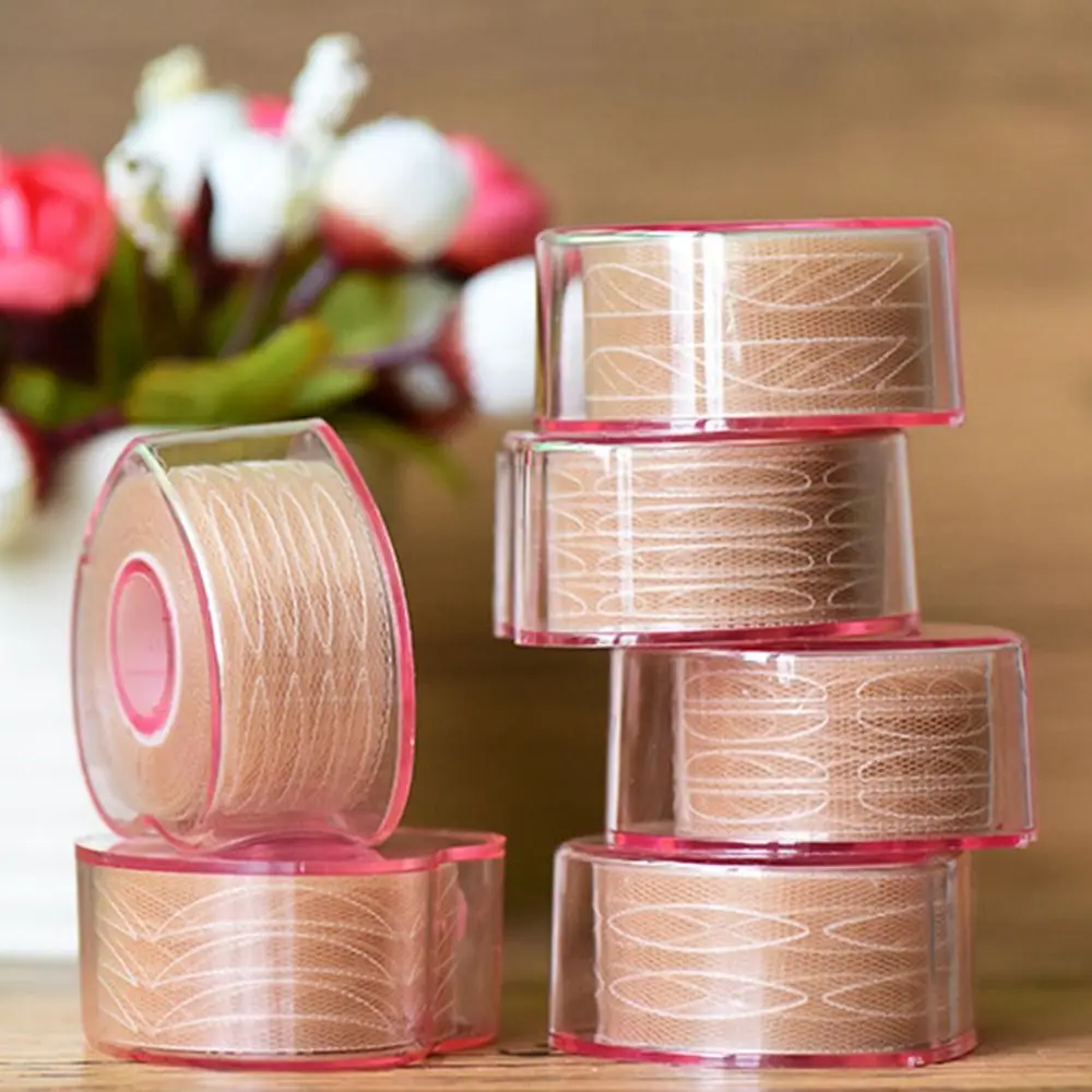avec outil auxiliaire, outils de maquillage, pâte de dentelle, rouleau de bande pour paupières pour femmes, autocollants pour les yeux en maille, autocollant pour paupières en dentelle, bande Double paupière