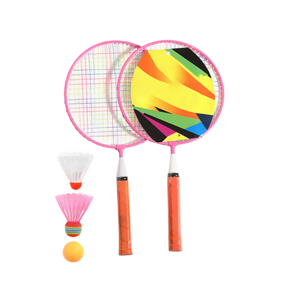 

Badminton Racket Lightweight Pink Balls Kids Toy Set Durable Alloy Nylon School Bag Design Outdoor Sports