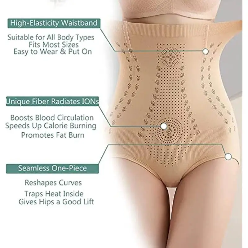 Slimming Waist Shapers Ion Fat Burning Shaper Tummy Control Shapewear Trainer Underwear Women Panties Buttock lift Body Shaper