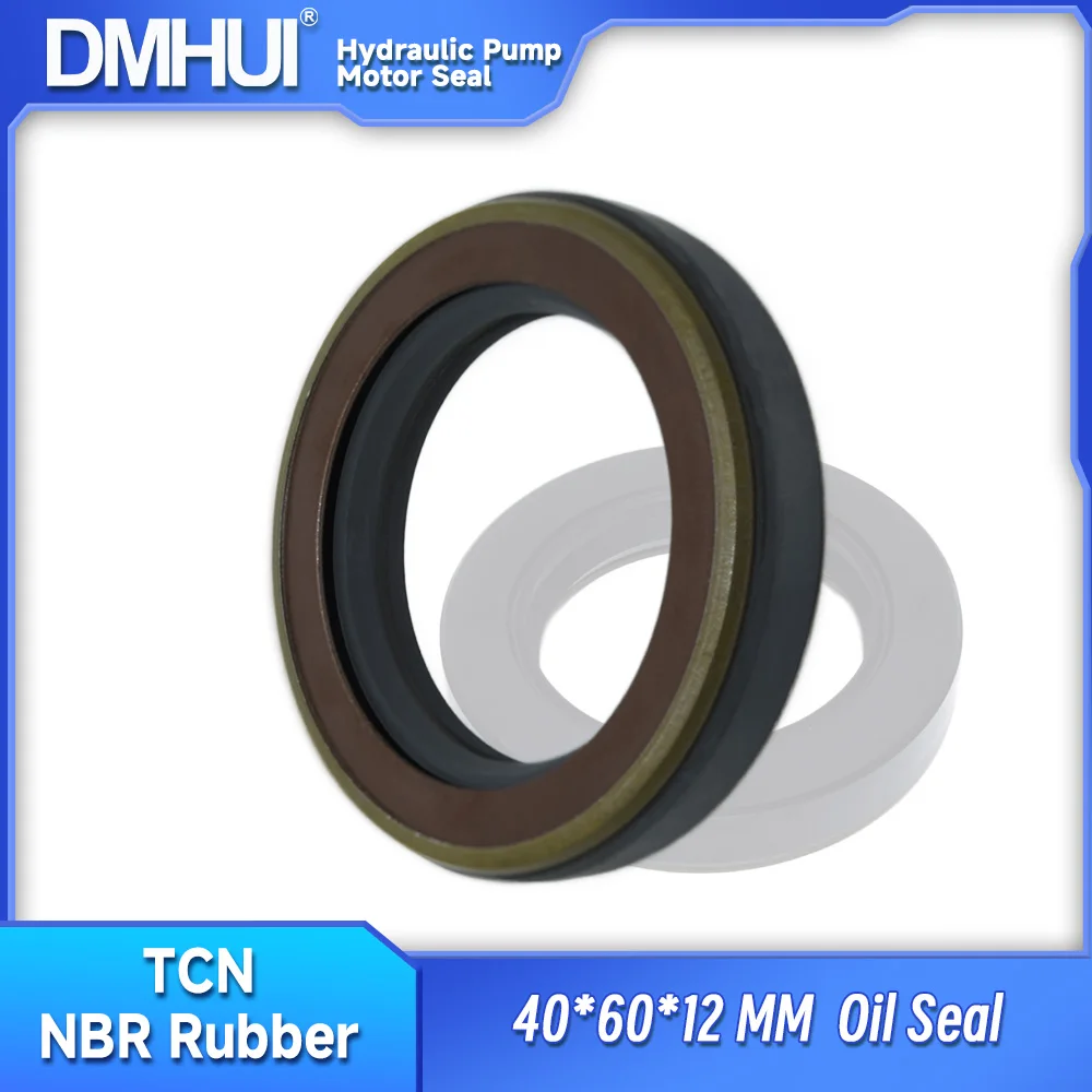 

DMHUI Hydraulic pump motor rotary skeleton oil seal 40x60x12mm TCN Type NBR Material Seals ISO9001:2008