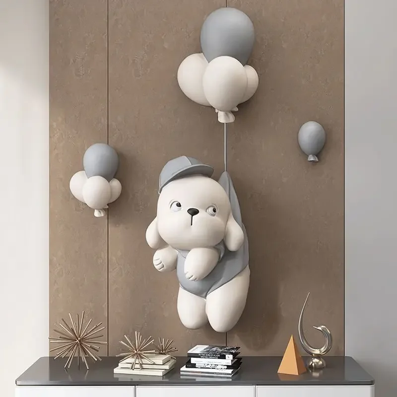Creative Space Rabbit Resin Wall Decoration Living Room TV Sofa Background Wall Hanging Pendant Dining Room Bedroom Wall Crafts