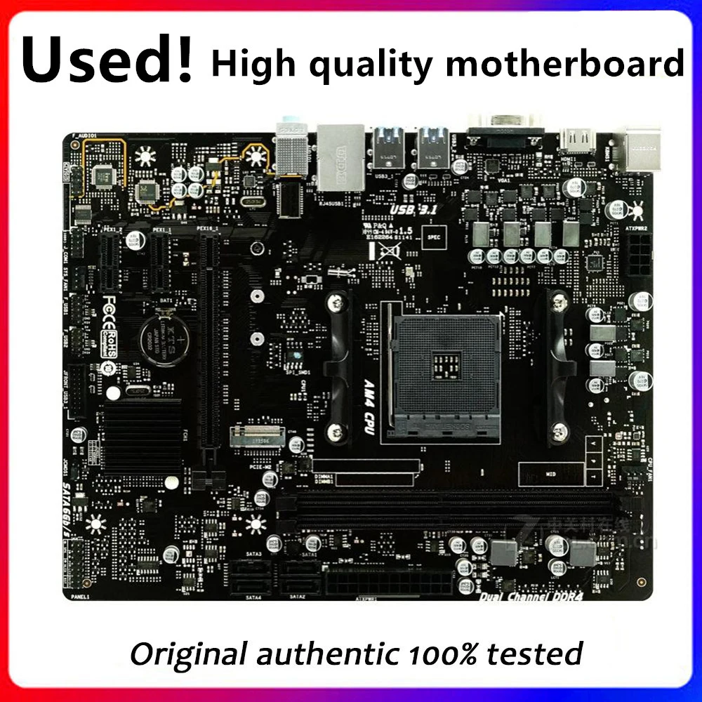 

For Biostar B45M2 Motherboard Socket AM4 DDR4 For AMD B350M B350 Original Desktop Used Mainboard