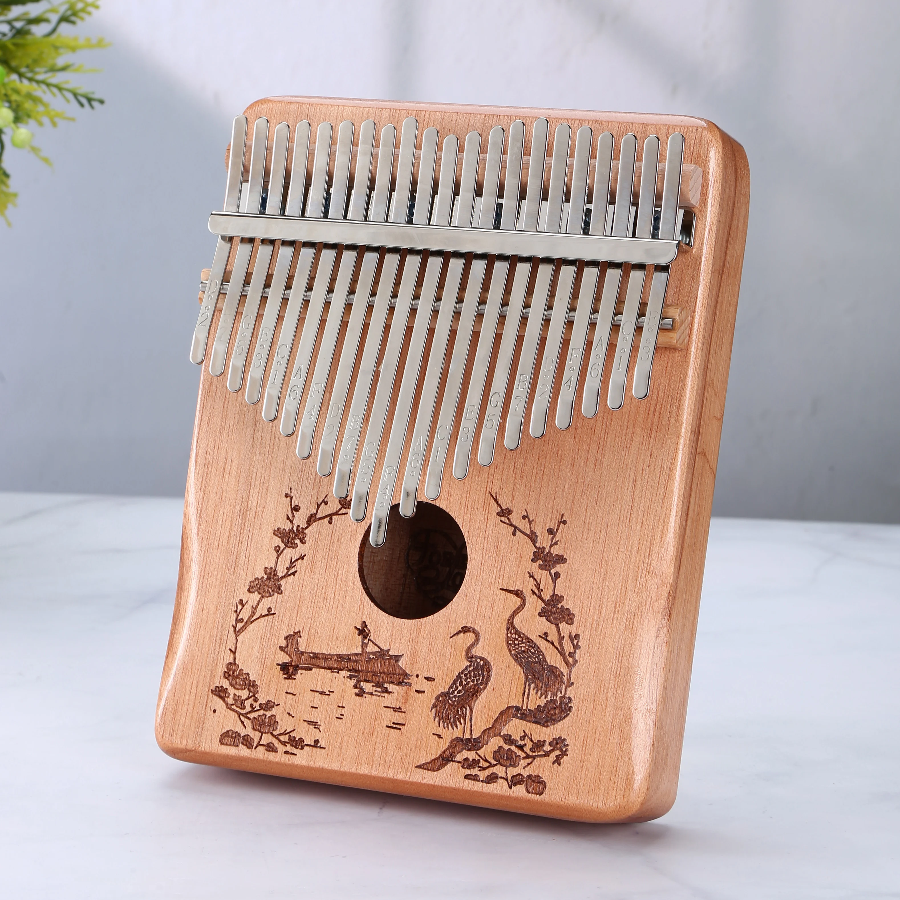 21 Keys Professional Thumb Piano Tuned 17 Keys Calimba Portable Kalimba Beginner\'s Malimba Birthday Festival Stress Relief Gift