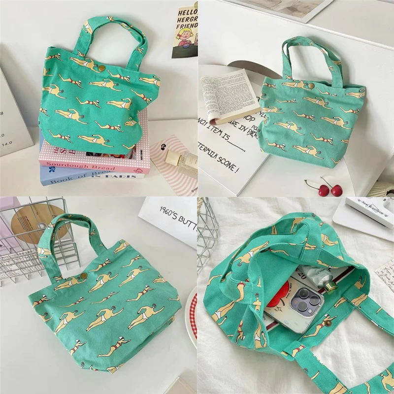 

Swim Fun Lunch Tote Food Carrier Beach Picnic Snack Pouch Bento Bag for Kids & Adults〔CC88〕