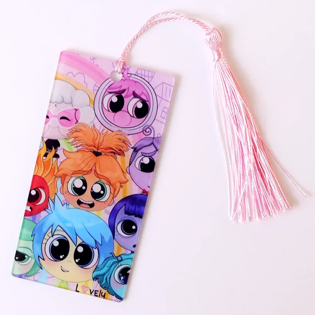 Inside Out Disney Design Acrylic Bookmark with Tassel, Personalized for Book Lover Gift, Reader Gift