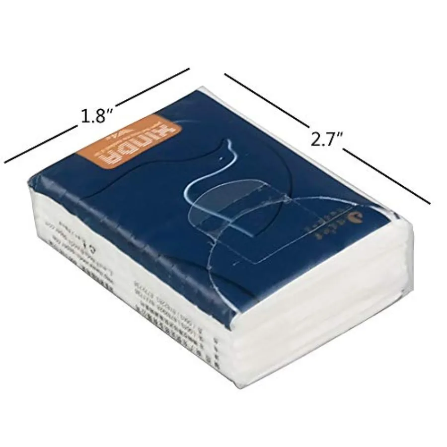 4겹 부드럽고 무향 페이셜 티슈 100팩 미니 포켓 사이즈 이동 중 사용에 이상적 여행 사무실 및 일상 위생 필요에 적합