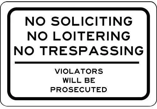Metal Sign es Funny Metal Signs No Soliciting No Loitering No Trespassing Garage Home Yard Fence Tin Plaque Wall Art