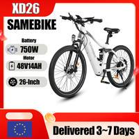 SAMEBIKE Electric Bicycle 750W Motor 48V14AH Lithium Battery Mountain E-bike Hydraulic Brake 26 inch Tire Aldult Electric Bike