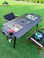 Lohascamping Folding IGT table 5 Unit Lightweight table Backpack roll table Expand adjustable leg desk Desktop burner bbq table