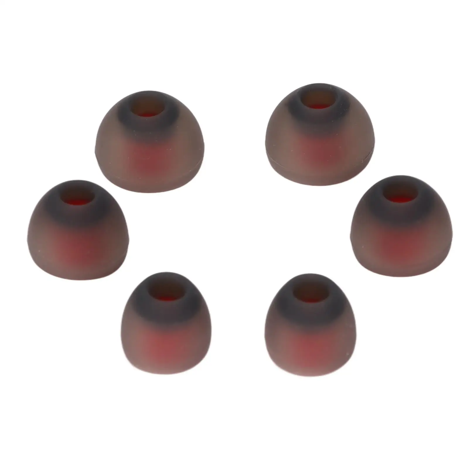 6PCS Silicone Ear Tips Gray & Red - Comfortable Noise Reduction Replacement Earplugs for X4 X3 X2 X Series