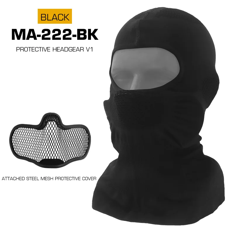 Taktische Vollgesichtsmaske Hochelastische Atmungsaktive Sturmhaube Venom V1 für CS Paintball Motorrad Radfahren Schnellhelm-Ausrüstung