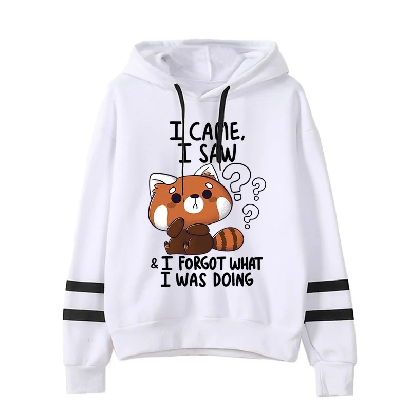 Cute Panda Letter Printing Hoodies Loose Sweatshirt Women Men Personality Long Sleeve Casual Tops