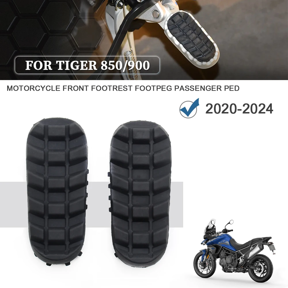 Motorcycle Front Footrest Footpegs Foot Pegs For TIGER 850 SPORT TIGER 900 GT GT PRO RALLY Tiger 1200 Rubber Covers