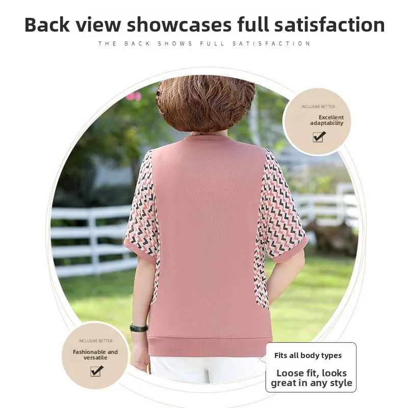 

Повседневная летняя одежда для женщин среднего возраста, маленький размер, полиэфирное волокно, 00% весенний ting, женская премиум-фая