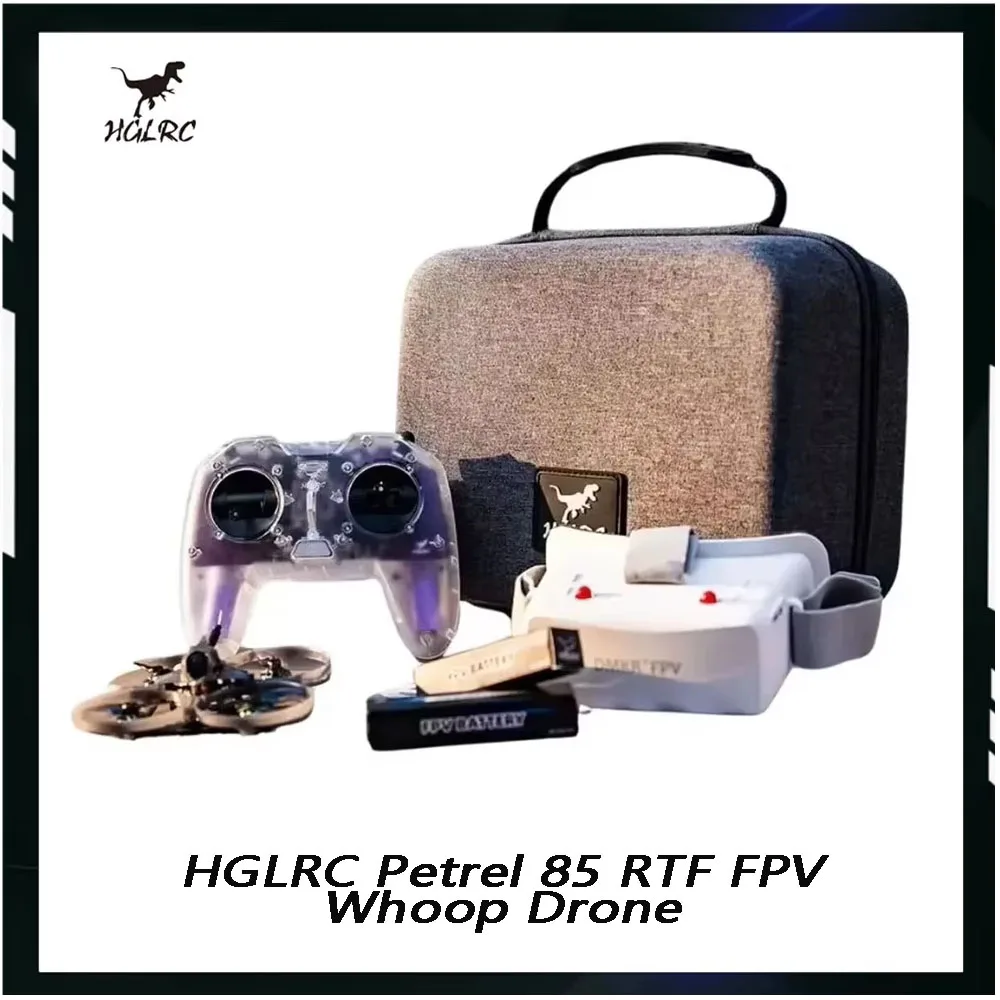 

HGLRC Petrel 85 RTF FPV Whoop Drone 2Inch/85mm - C1 RC Transmitter + 5.8G Goggles All-in-One Kit for Beginner Pilots