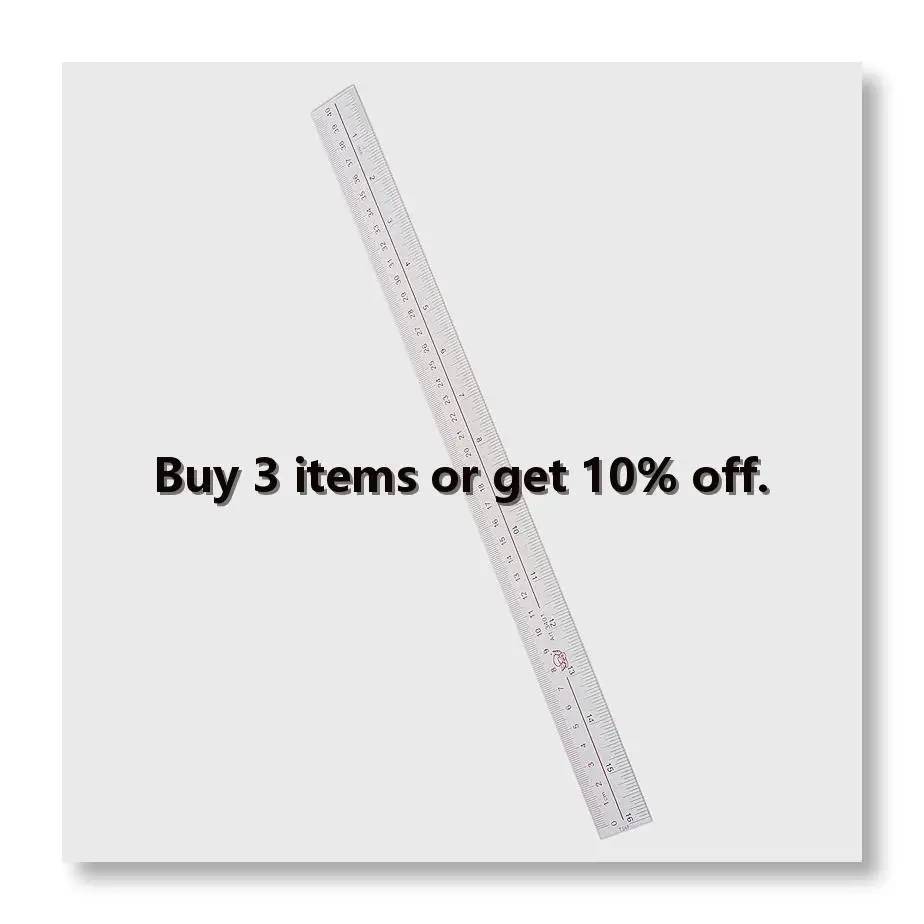 ✼40cm 16 Inches Length Measure Clear Plastic Straight Edge Ruler