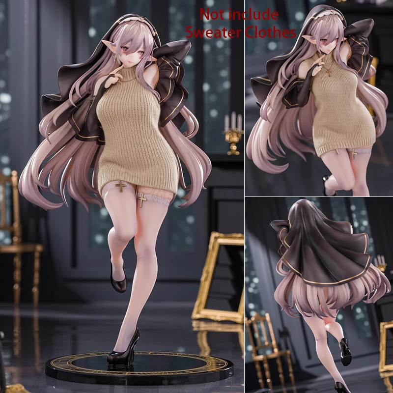 Figura de Anime de 27 cm, PINKMANGO Shisuta-erufu de Sorananiiro, Figura de Acción de Monja/ Hermana Elfa, Muñeca Modelo Tsuki Uzaki