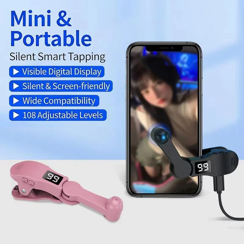 

Phone Screen Auto Clicker Device Smartphone Adjustable Touch Tapper Tools For Games Apps Video Live Streaming Repeated Tapping